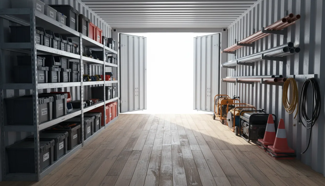 Well-Organized Jobsite Storage Interior