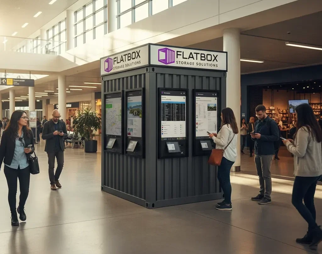 Information kiosk helping improve passenger flow in a busy terminal