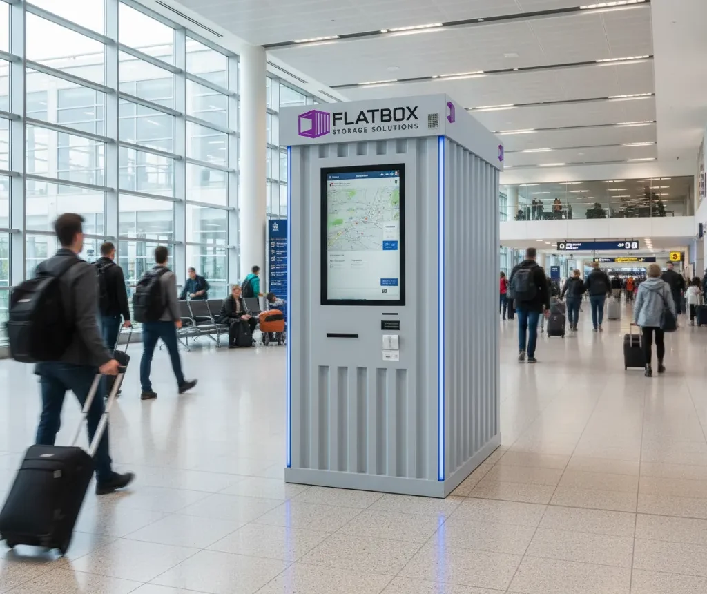 Information kiosk helping improve passenger flow in a busy terminal