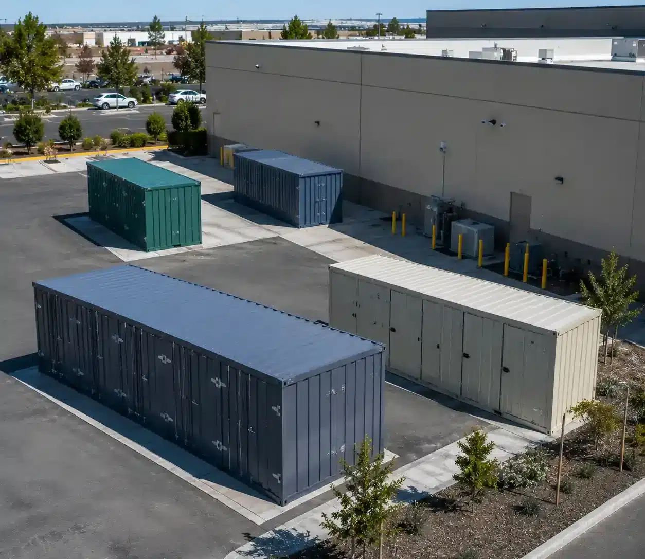 Multi-compartment storage units creating additional storage capacity without major site construction.