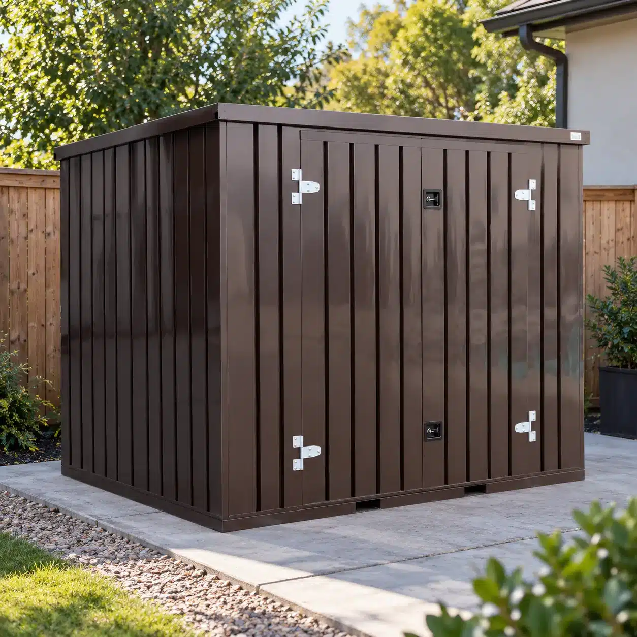 Flat pack portable commercial storage system in an operational setting